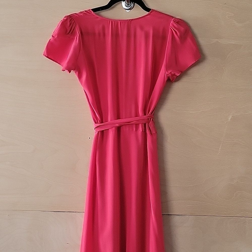 NEW XS Helena Quinn Silk Kate Red Wrap Dress Maxi Long Coquette Flowy Party Gown - Picture 11 of 16